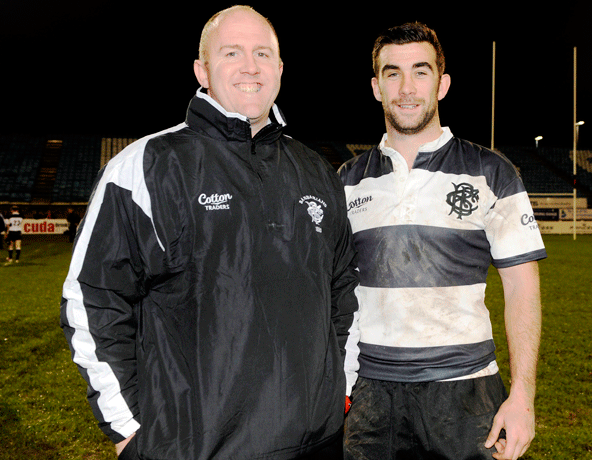 Cornish Pirates’ Ian Davies and Tom Riley