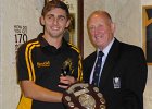 Kyle Moyle receives the Under 20 Player of the Year award from Peter Richmond : grandmas pics