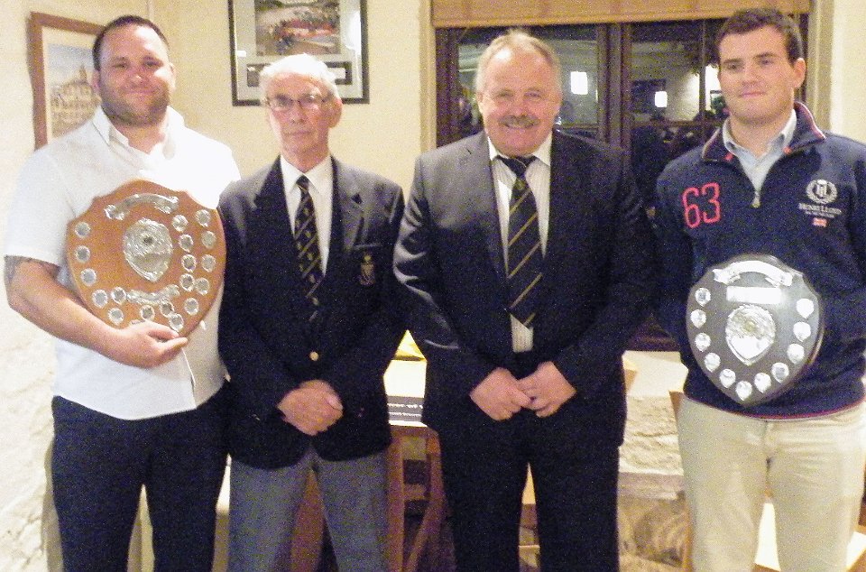 Player of the Year Darren Jacques and Under 20s Player of the Year Neil Broadbank with their awards