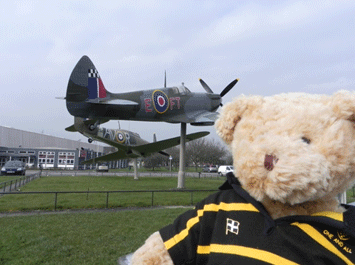Buster and a Spitfire